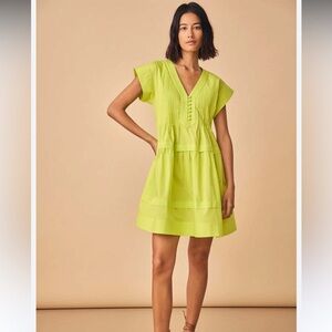 Hunter Bell Parker Dress, neon chartreuse